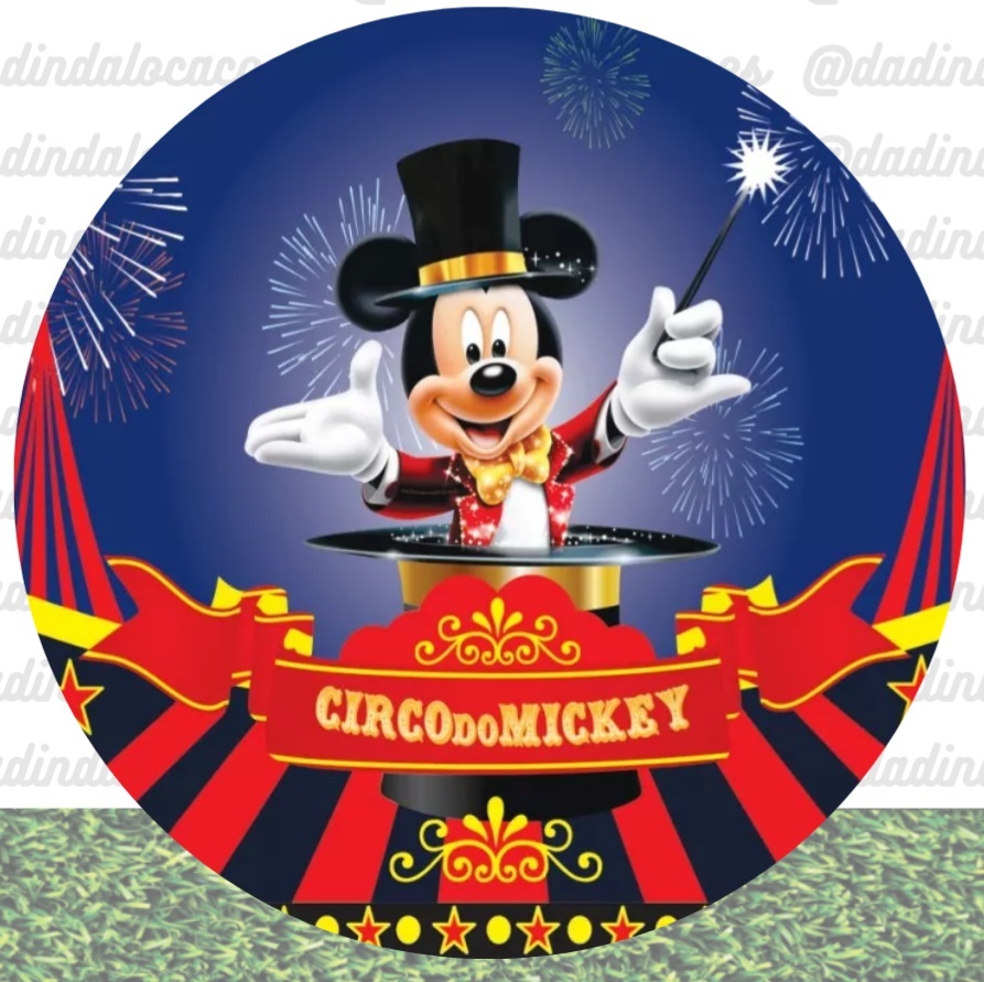 Trio de Capas + Painel Temáticos Circo Do Mickey - CARLOS HENRIQUES DE OLIVEIRA CRESPO 52601125