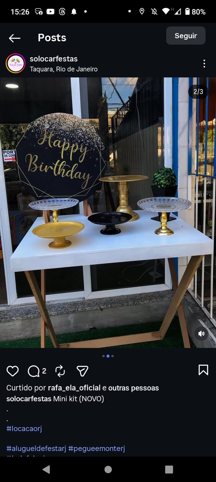Mini Kit Happy Birthday Dourado - CARLOS HENRIQUES DE OLIVEIRA CRESPO 52601125