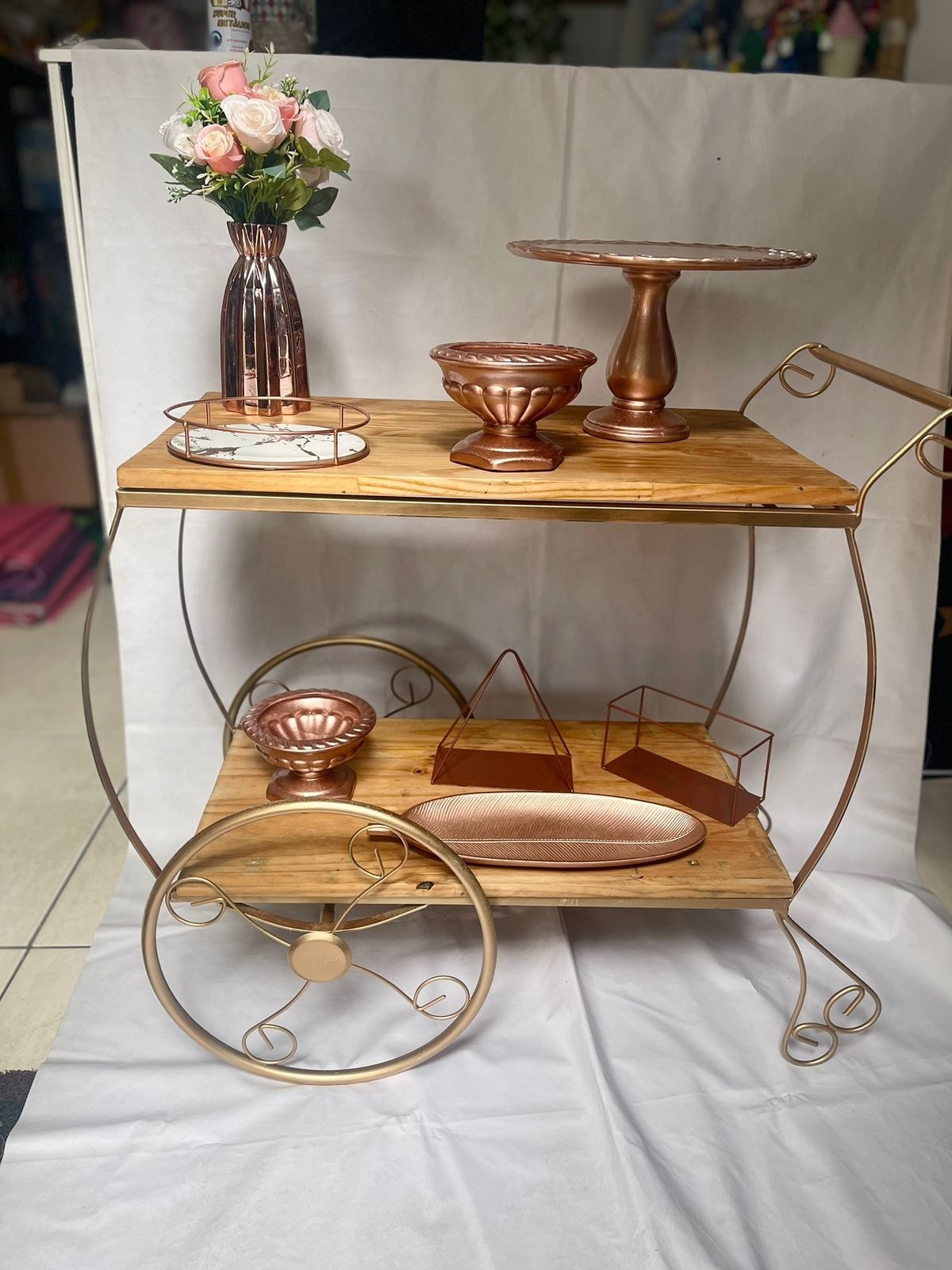 Carrinho Com Peças Rose Gold - CARLOS HENRIQUES DE OLIVEIRA CRESPO 52601125