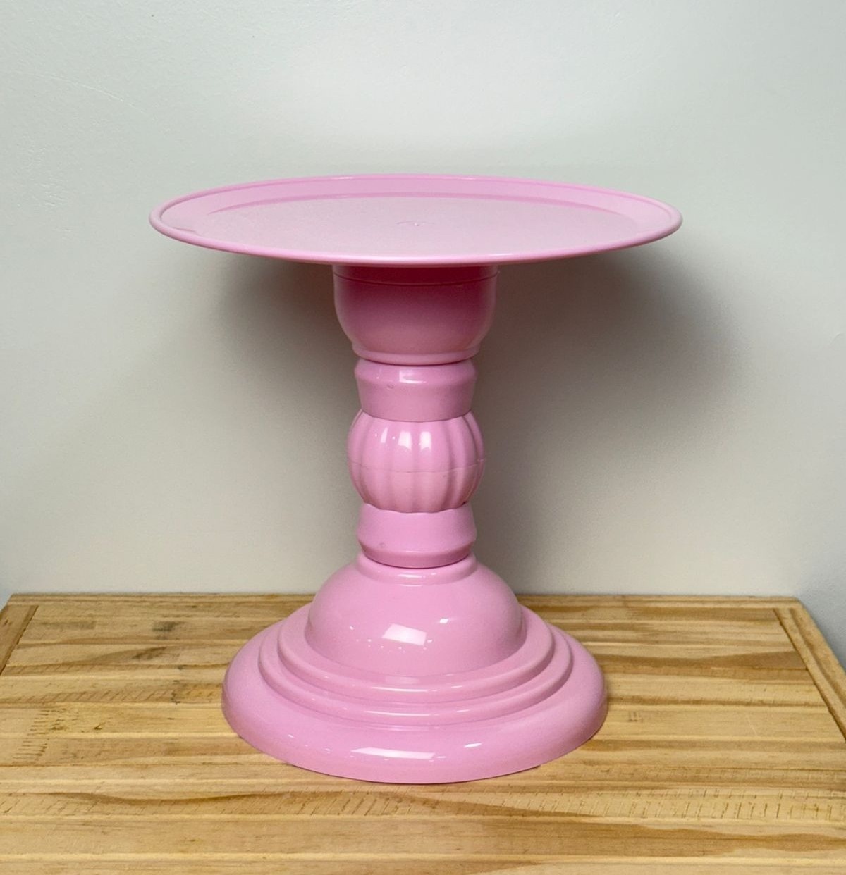 Bandeja Redonda Plástica Rosa Bebê (22X22) - Selminha Lokfest