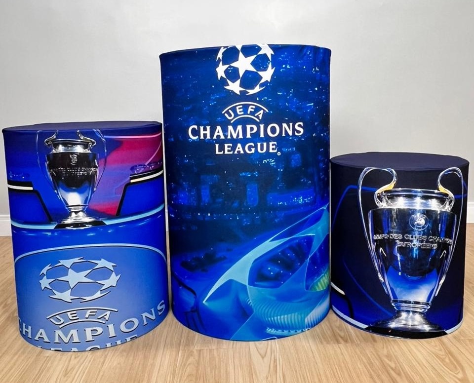 Trio Capas de Cilindros Sublimadas Champions League  - Selminha Lokfest