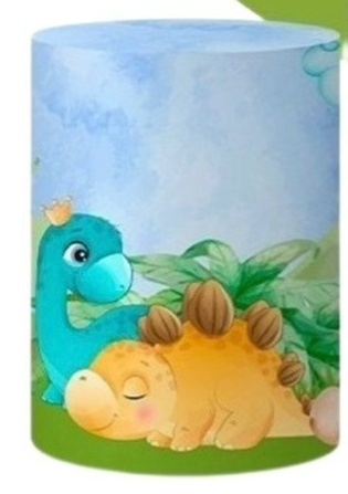 Capa Sublimada Cilindro Médio Dinossauro Baby - Selminha Lokfest