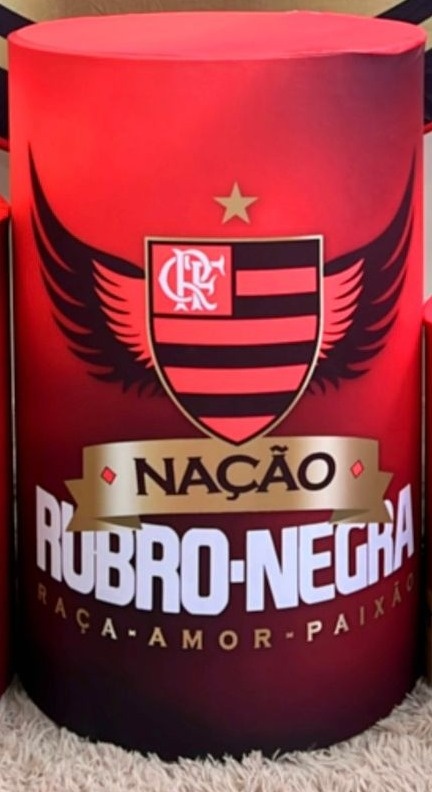 Capa Sublimada Cilindro Grande Flamengo - Selminha Lokfest