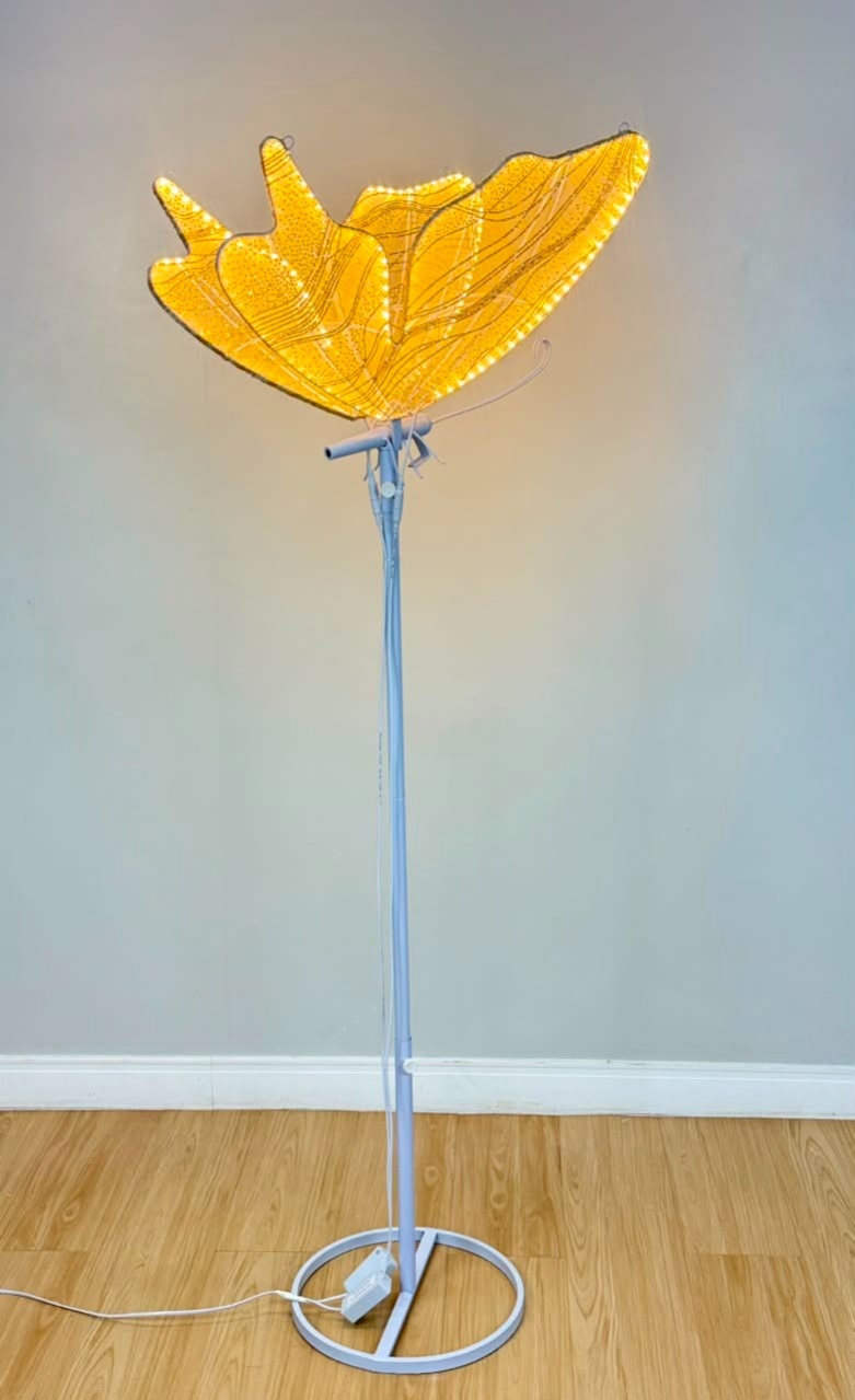 Borboleta Led Luminária Fixa Estática (60Cm de Altura X 45Cm de Largura) - Selminha Lokfest