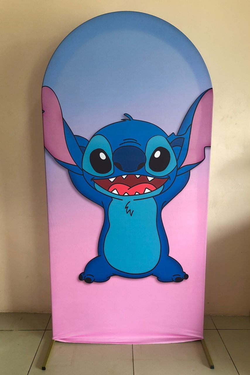 Painel Sublimado Romano Stitch Azul (2X1) - Selminha Lokfest