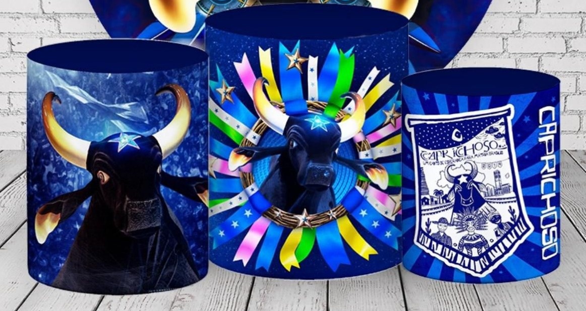 Trio Capas de Cilindros Sublimadas Boi Caprichoso - Selminha Lokfest