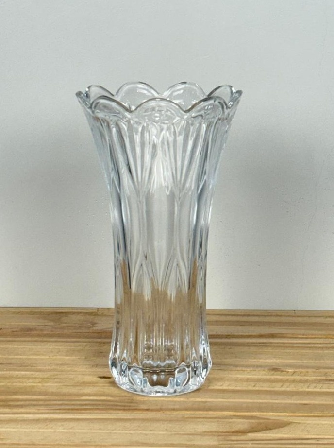 Vaso de Cristal Vidro Transparente (23Cm) - Selminha Lokfest