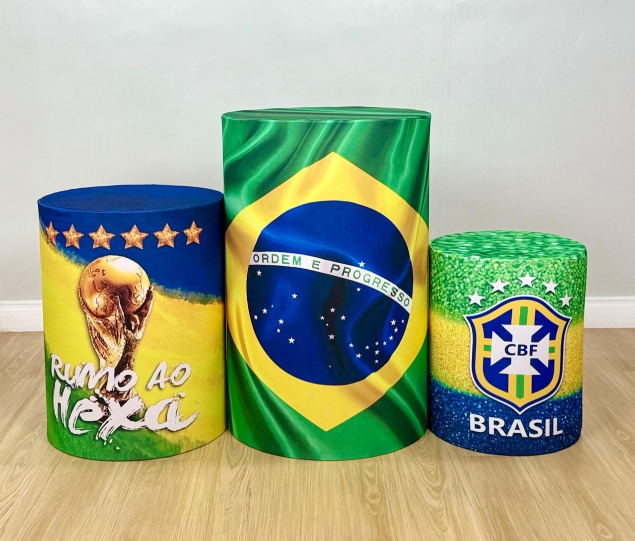 Trio Capas de Cilindros Sublimadas Brasil 02 - Selminha Lokfest