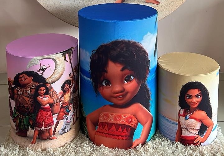 Trio Capas de Cilindros Sublimadas Moana 2 - Selminha Lokfest