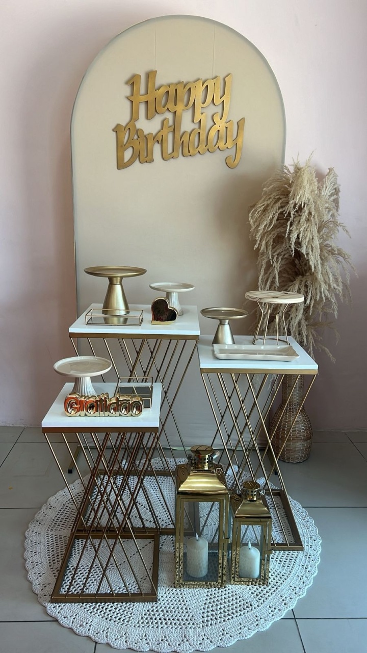 Kit Feminino Dourado E Bege - Selminha Lokfest