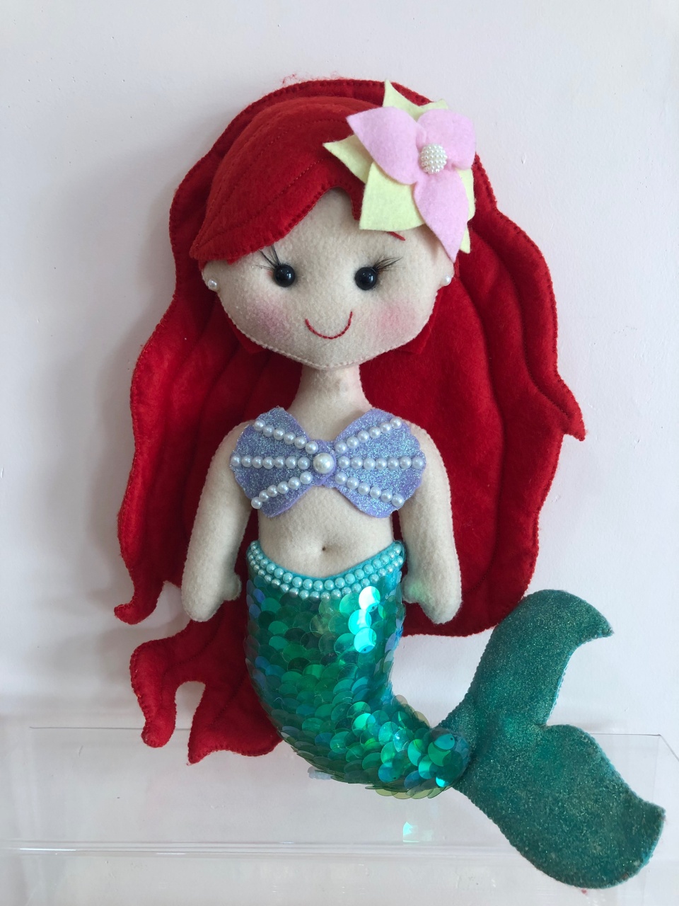 Boneca Ariel Feltro (35Cm) - Selminha Lokfest