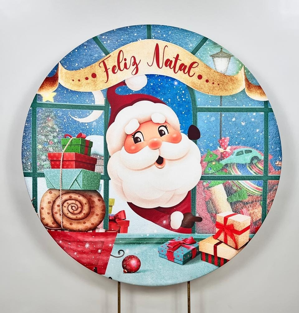 Capa Sublimada Painel Redondo Natal 08 (1,50M) - Selminha Lokfest