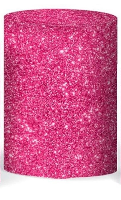 Capa Sublimada Cilindro Grande Glitter Pink - Selminha Lokfest