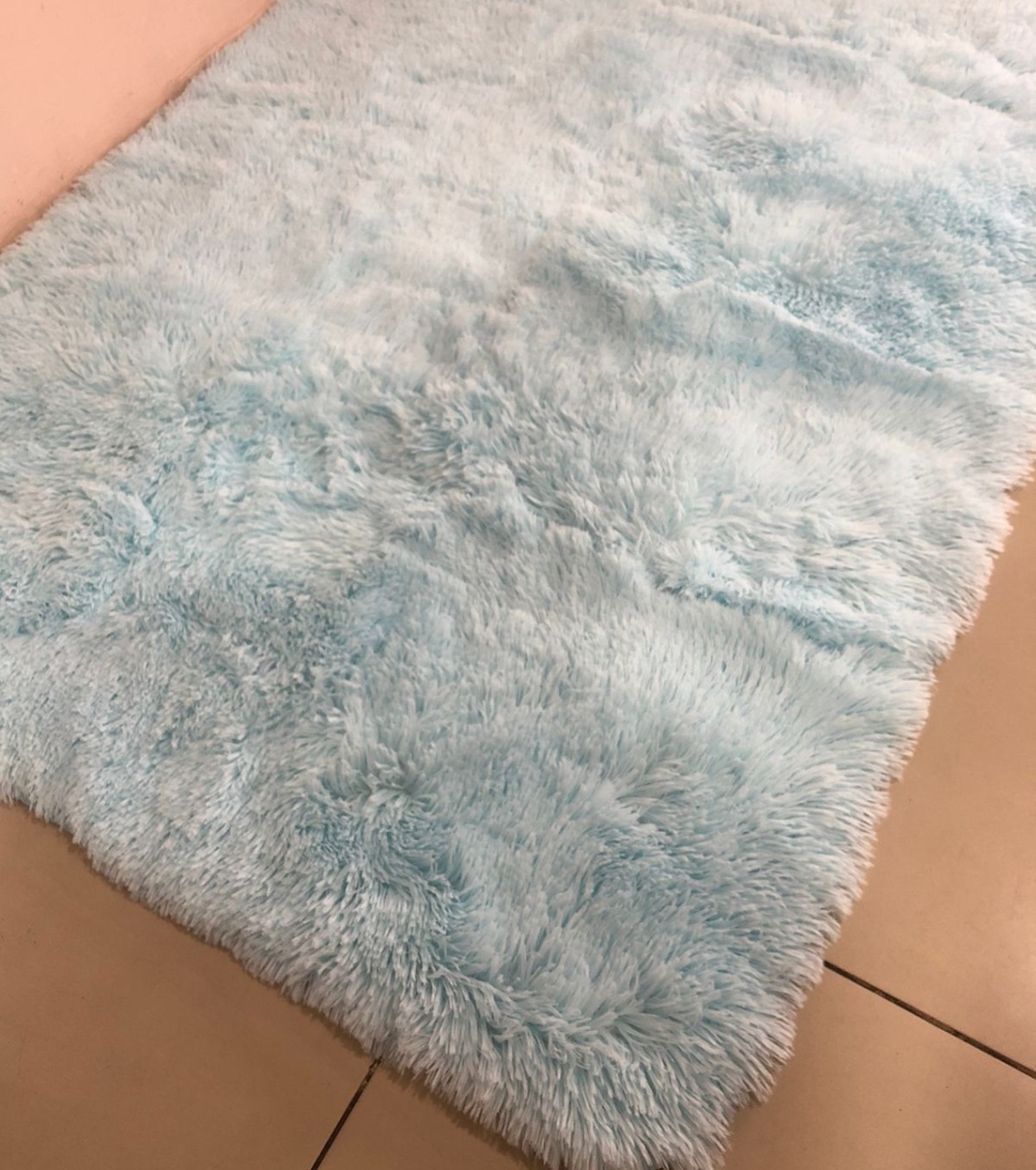 Tapete Felpudo Azul Bebê (1,00X1,50) - Selminha Lokfest