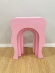 Mesa Onda Grande Mdf Rosa - imagem 1