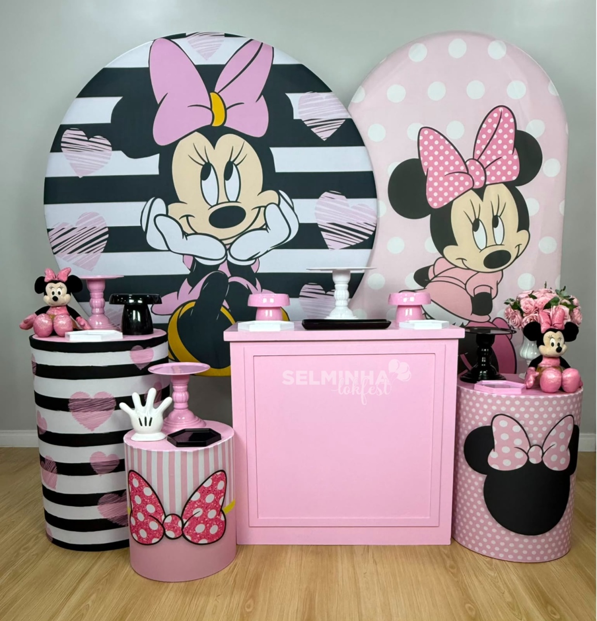 Kit Festa Show Minnie Rosa - Selminha Lokfest
