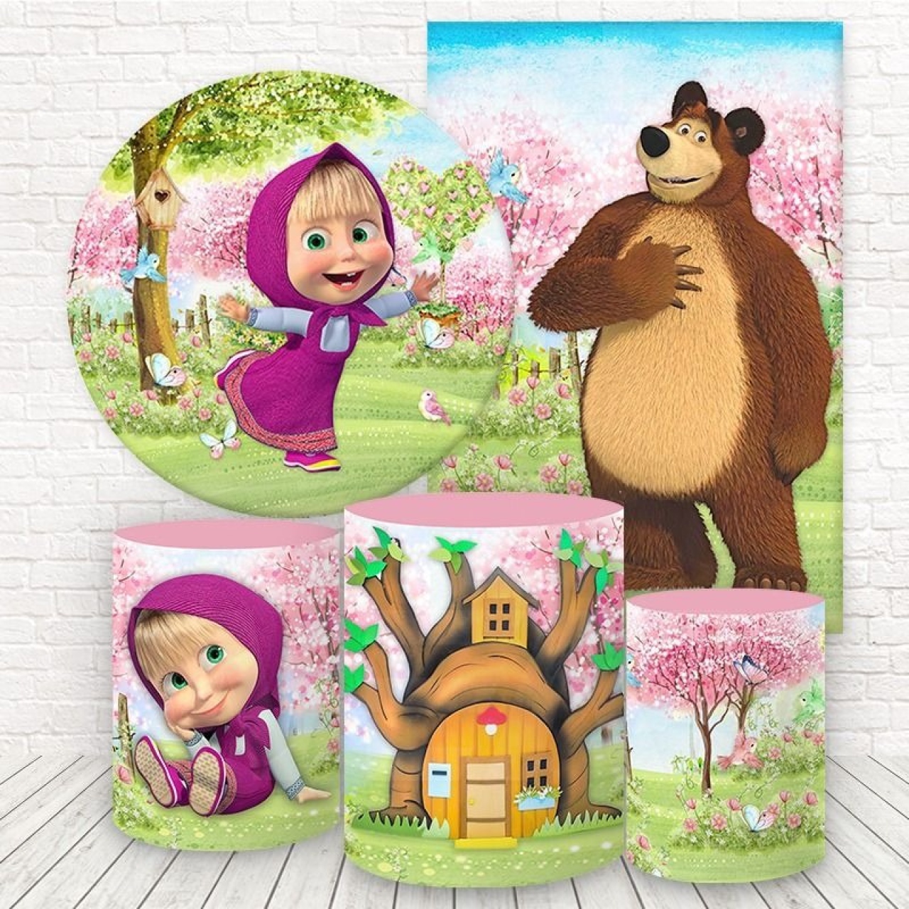 Kit Sublimado 5 Peças Masha E O Urso - Selminha Lokfest