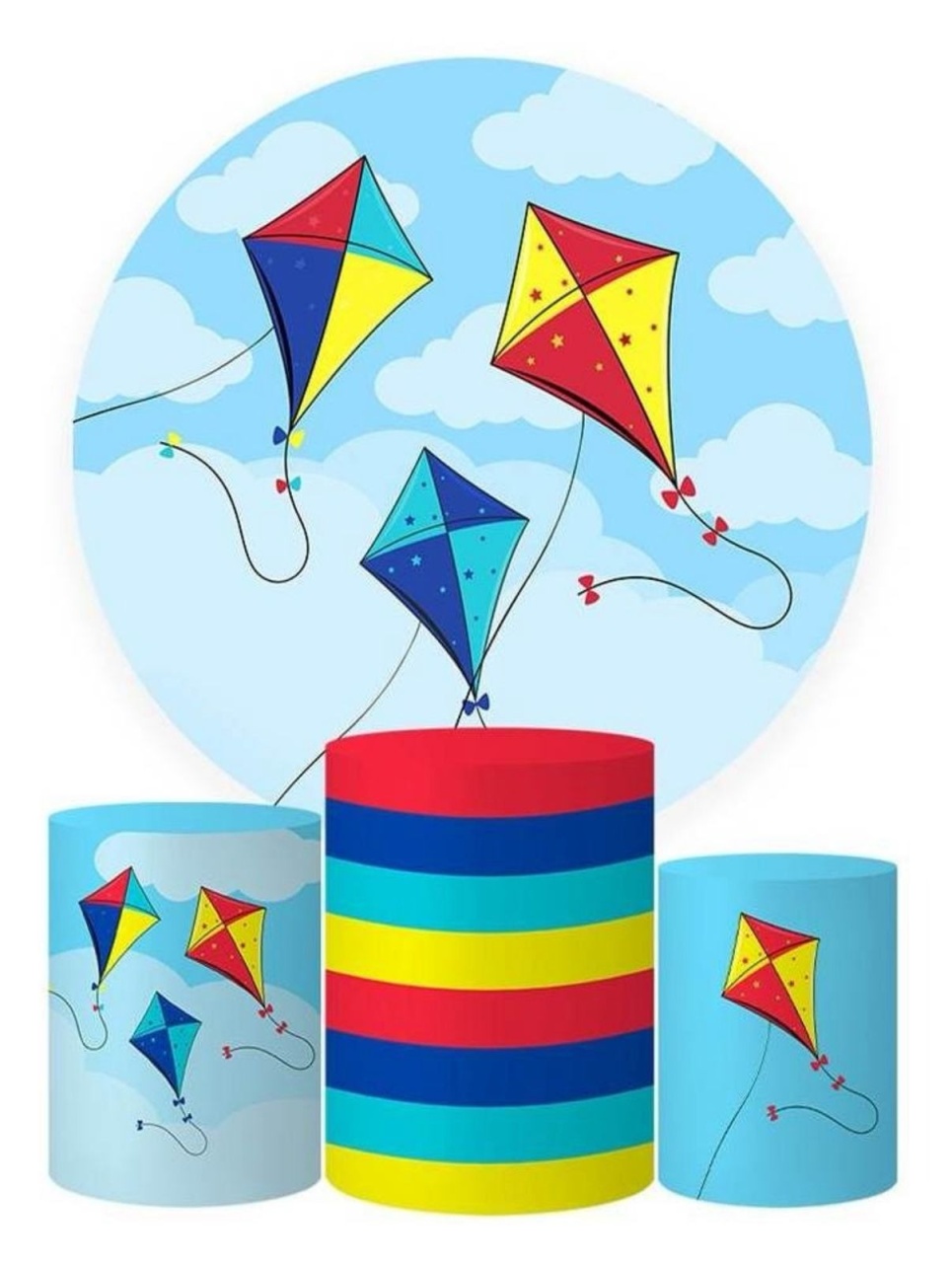 Kit Sublimado Capa Painel Redondo E Capas de Cilindros Pipa - Selminha Lokfest