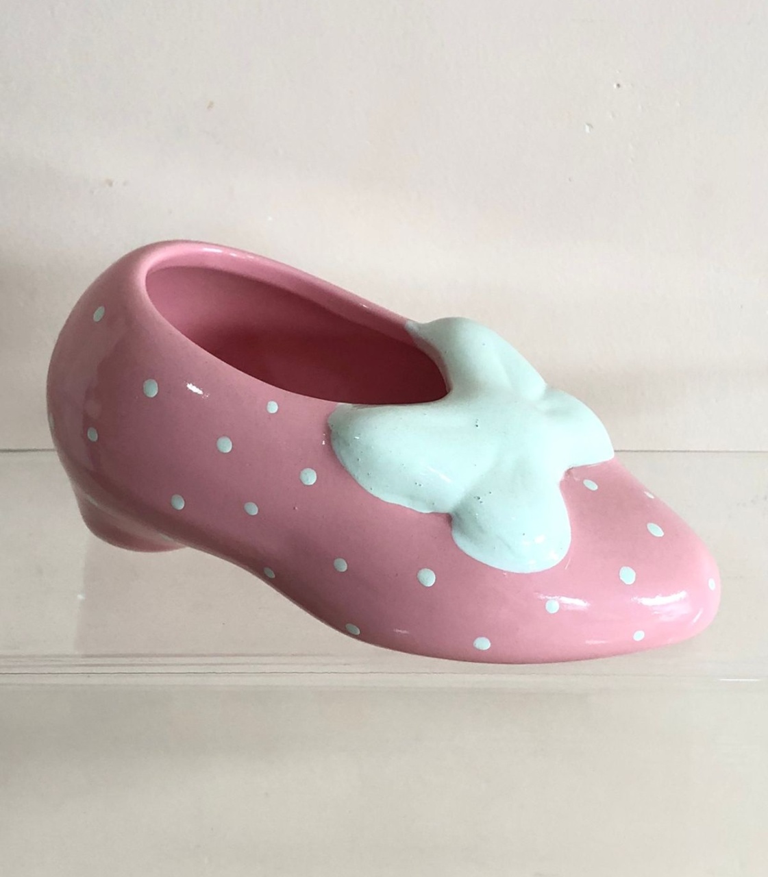 Sapatinho Minnie Rosa Cerâmica - Selminha Lokfest