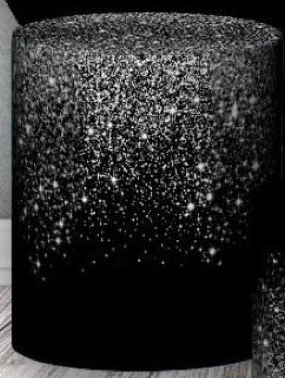Capa Sublimada Cilindro Grande Preto C/ Glitter Prata - Selminha Lokfest