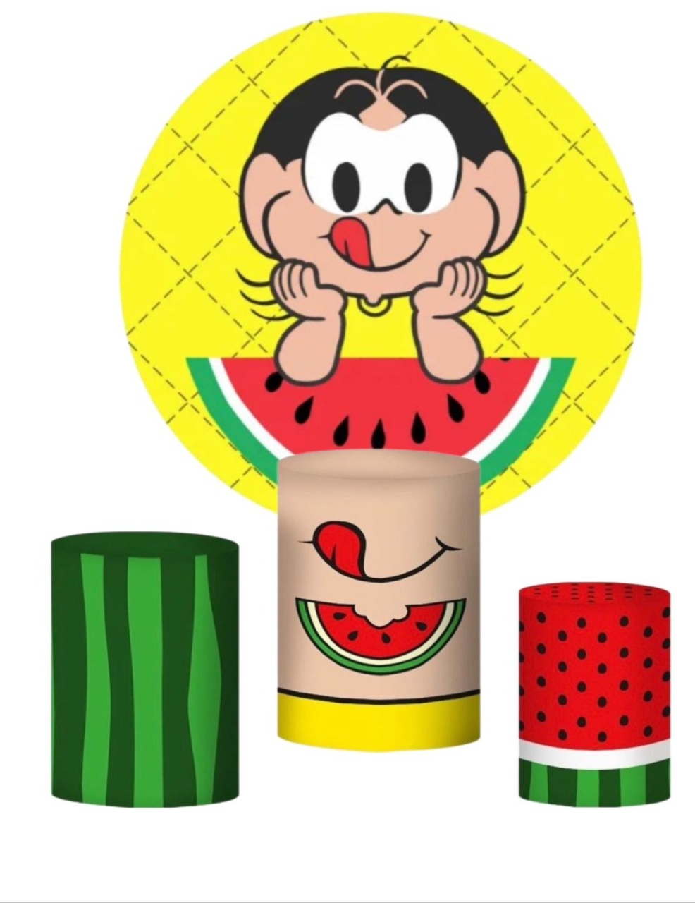 Kit Sublimado Capa Painel Redondo E Capas de Cilindros Magali - Selminha Lokfest