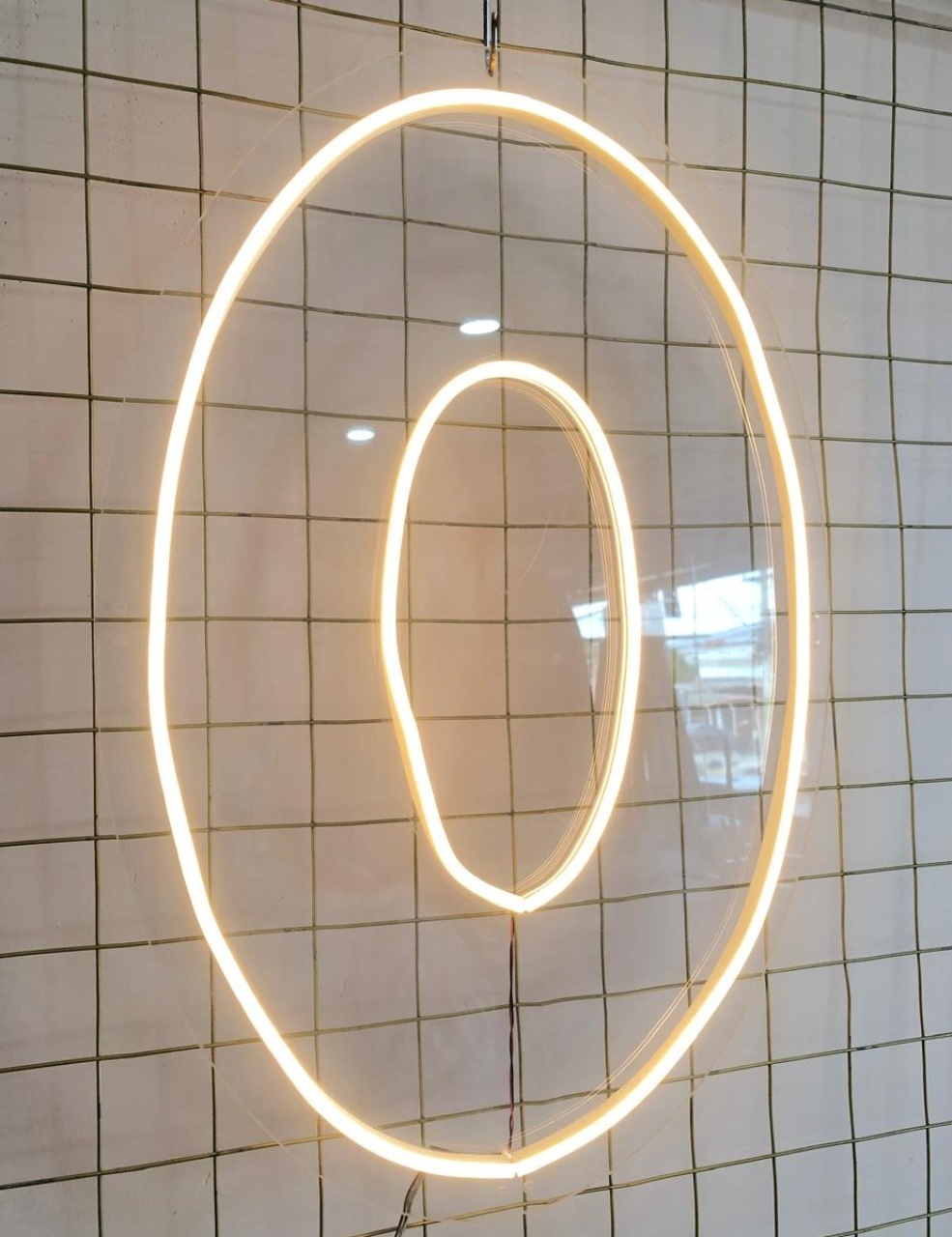 Numero 0 Em Led Acrílico Branco Quente (60Cm) - Selminha Lokfest
