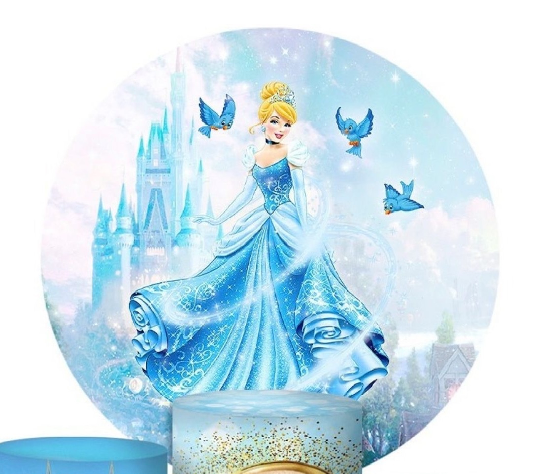 Capa Sublimada Princesa Cinderela (1,50M) - Selminha Lokfest