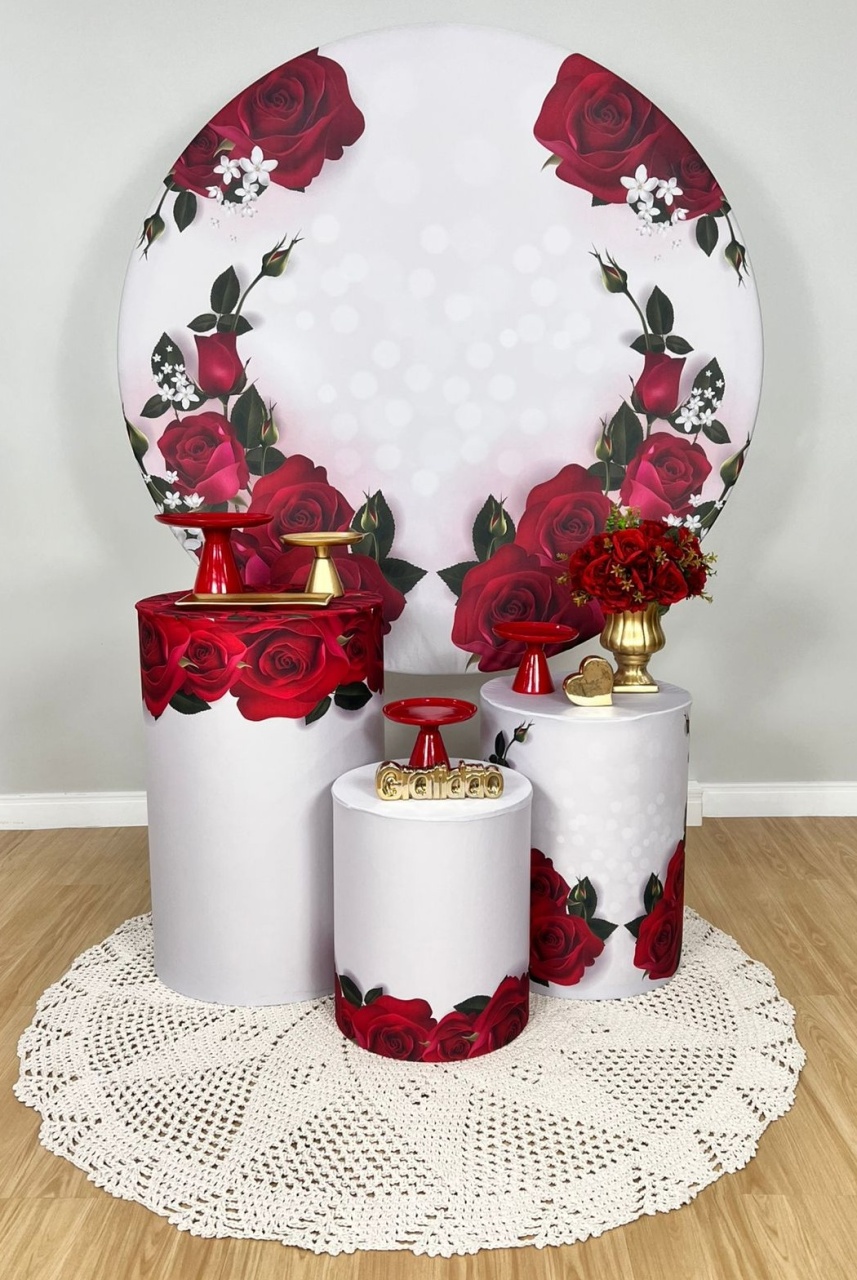 Kit Adulto Flores Vermelhas  - Selminha Lokfest