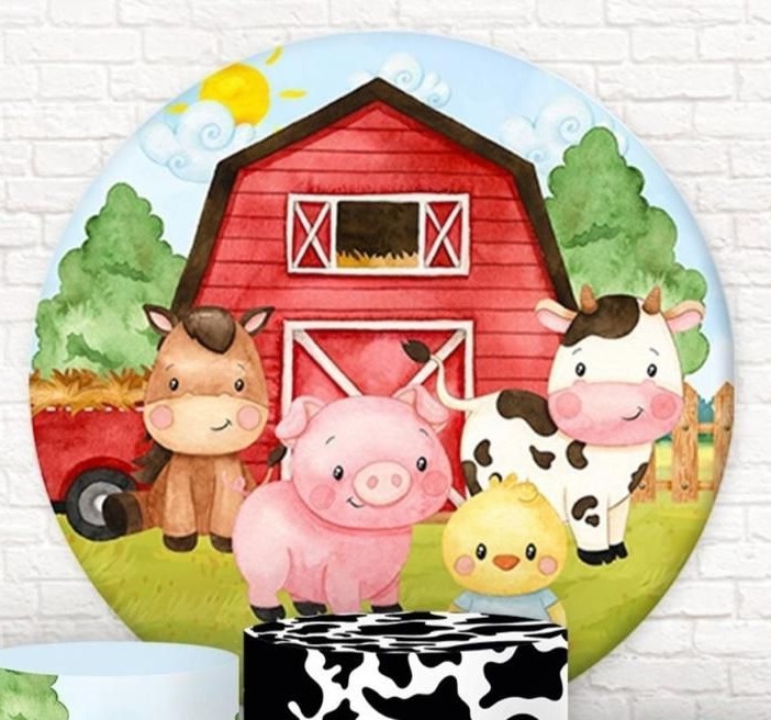 Capa Sublimada Painel Fazendinha Menino (1,50M) - Selminha Lokfest