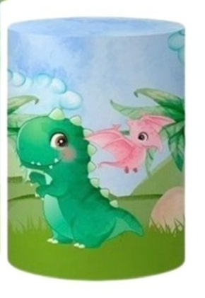 Capa Sublimada Cilindro Pequena Dinossauro Baby  - Selminha Lokfest