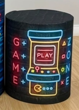 Capa Cilindro Sublimada Pequena Video Game - Selminha Lokfest