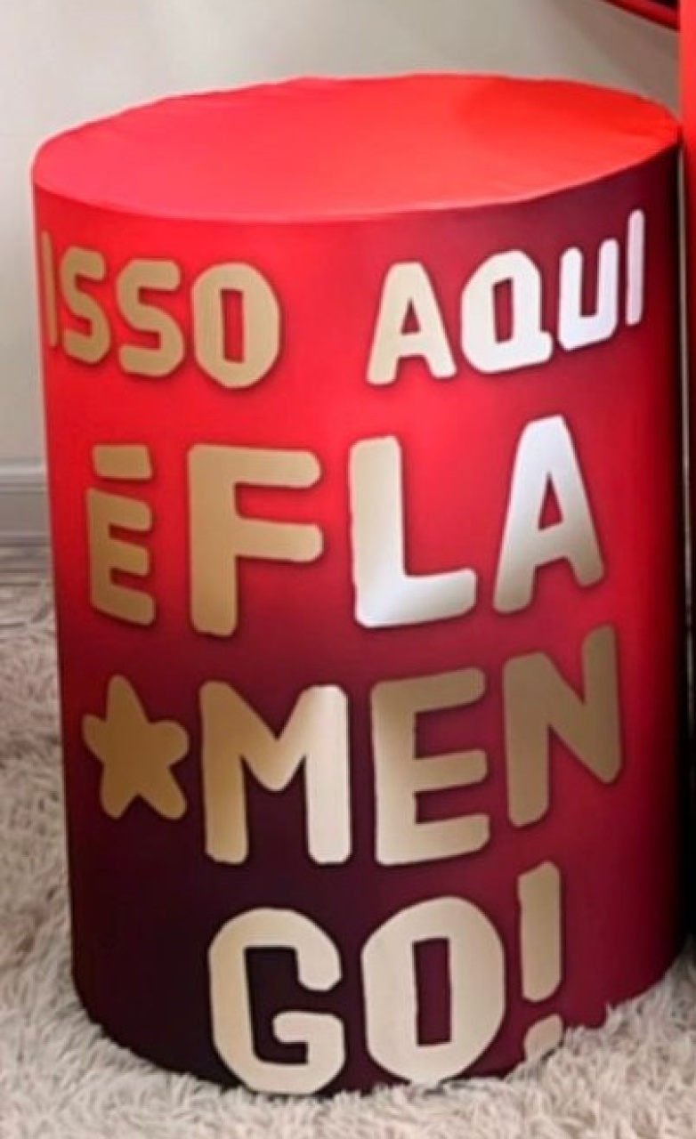 Capa Sublimada Cilindro Médio Flamengo - Selminha Lokfest