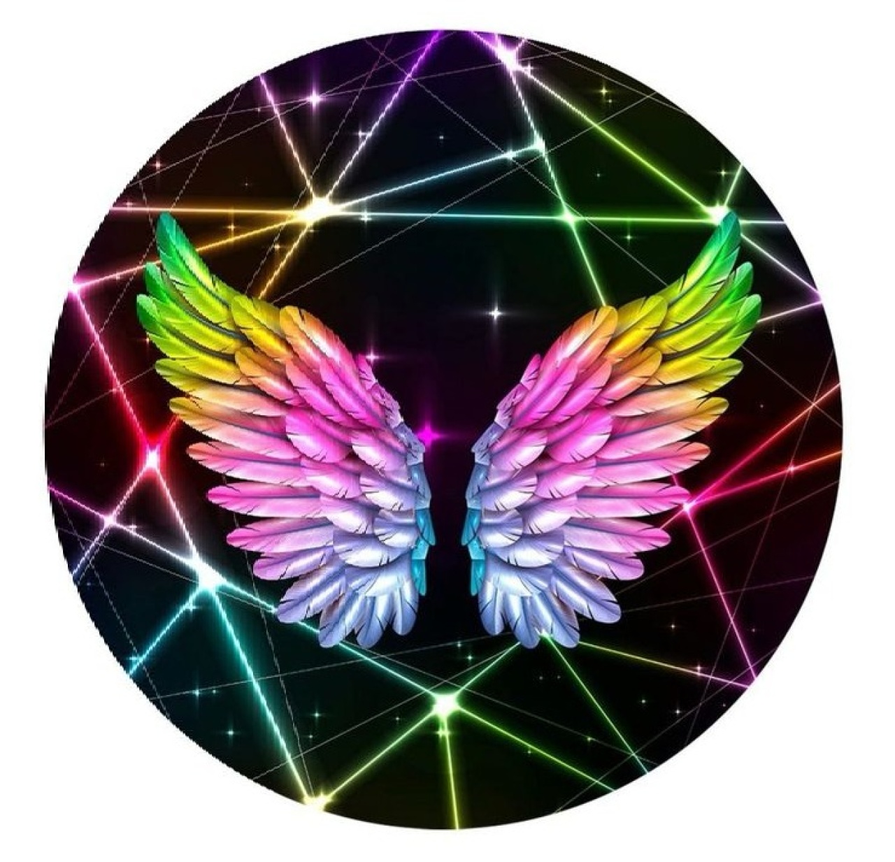 Capa Sublimada Painel Neon Asas (1,50M) - Selminha Lokfest