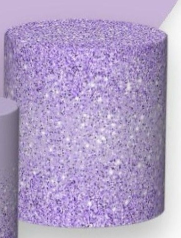 Capa Sublimada Cilindro Média Lilás C/ Glitter  - Selminha Lokfest