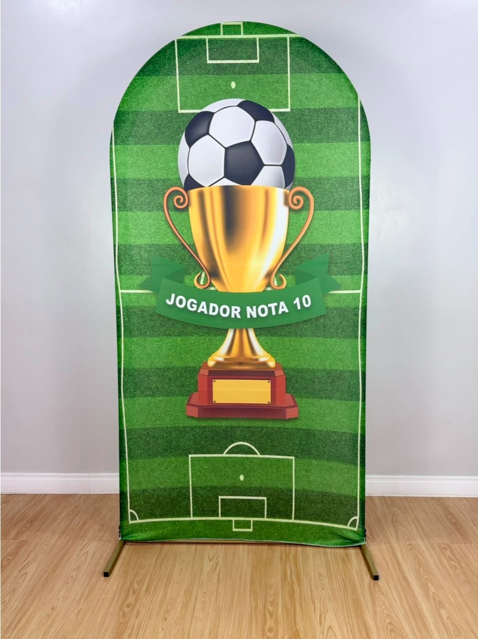 Painel Sublimado Romano Campo de Futebol Jogador Nota 10(2X1) - Selminha Lokfest