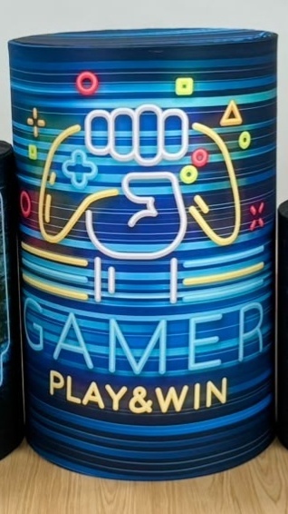 Capa Sublimada Cilindro Grande Video Game - Selminha Lokfest