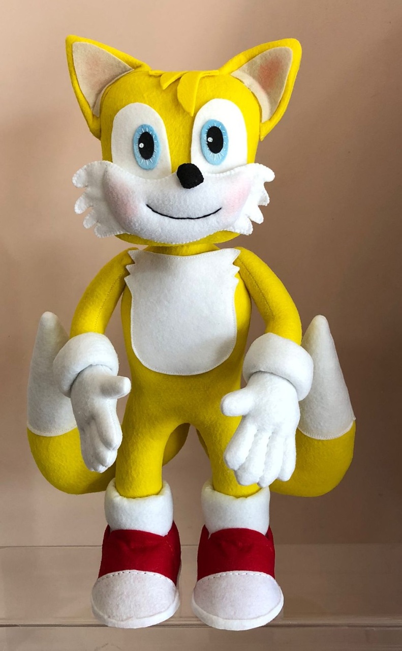  Tails Amarelo Feltro (Sonic) - Selminha Lokfest