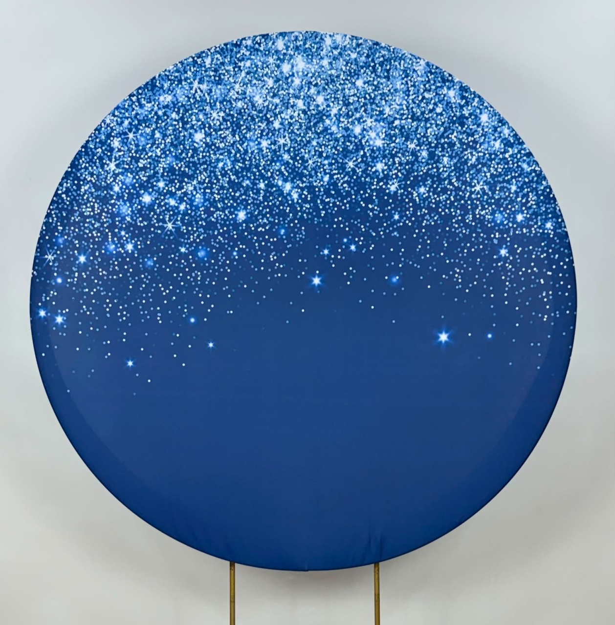 Capa Painel Redondo Sublimado Azul C/ Glitter (1.50Cm) - Selminha Lokfest