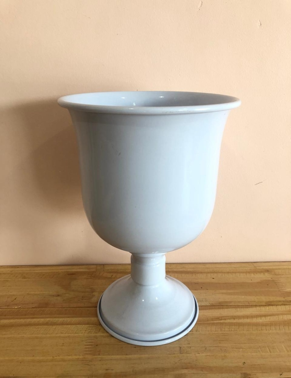 Vaso de Alumínio Branco (25Cm) - Selminha Lokfest