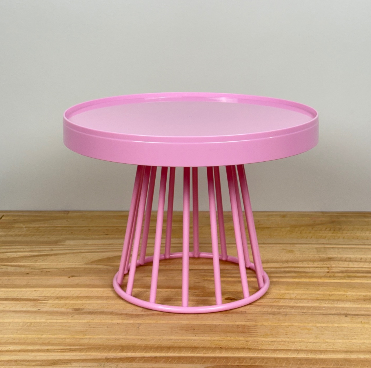 Bandeja Roma Redonda Plástica Rosa (17X23) - Selminha Lokfest
