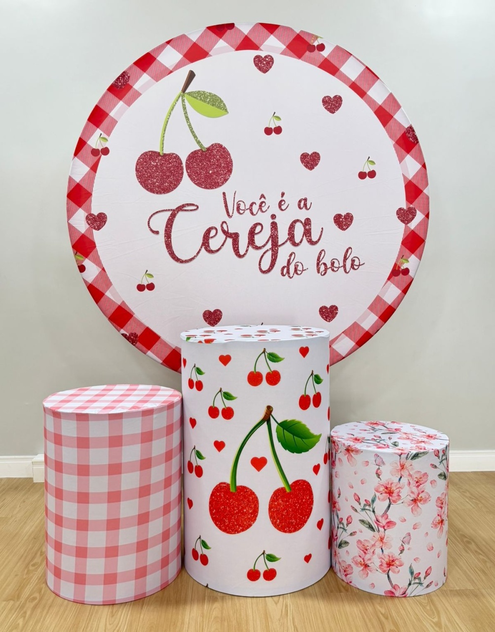 Kit Sublimado Capa Painel Redondo E Capas de Cilindros Cerejinha - Selminha Lokfest