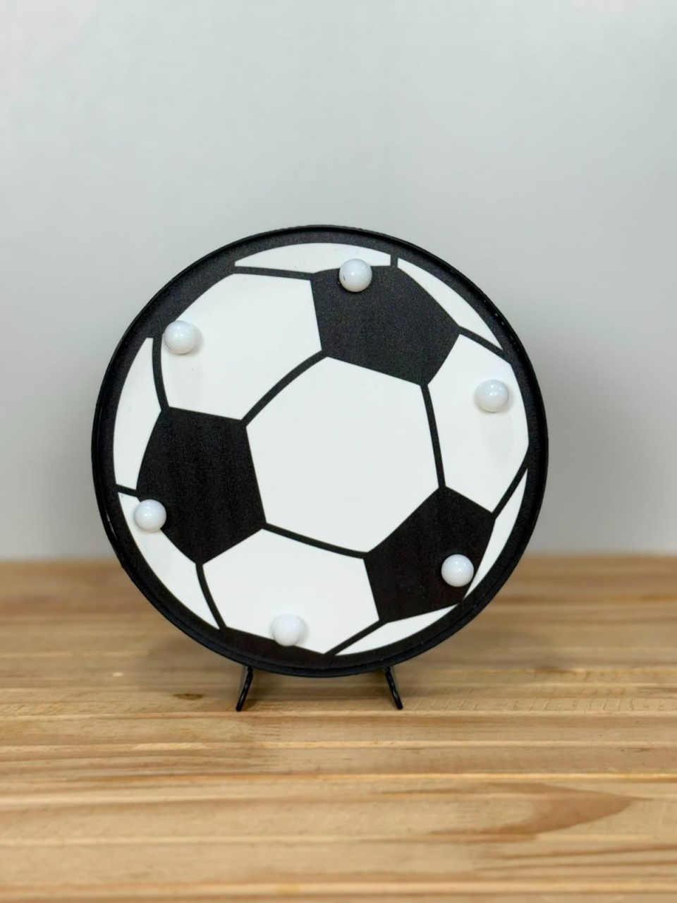 Luminária Led 3D Bola de Futebol (16.5Cm) - Selminha Lokfest