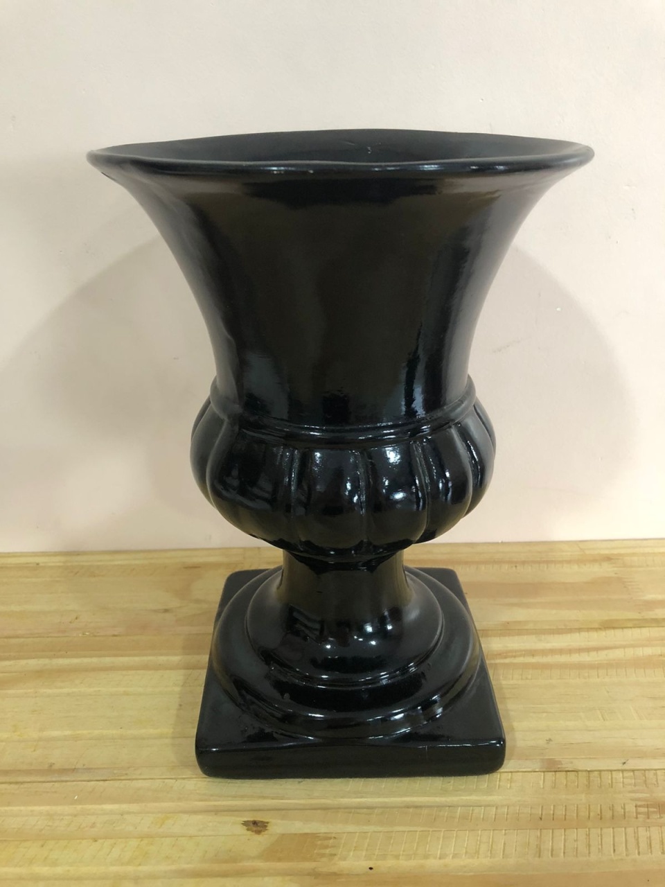 Vaso Grego Cerâmica Preto (27Cm) - Selminha Lokfest