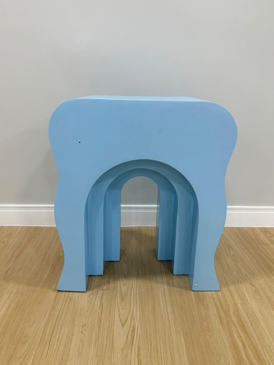 Mesa Onda Pequena Mdf Azul - Selminha Lokfest