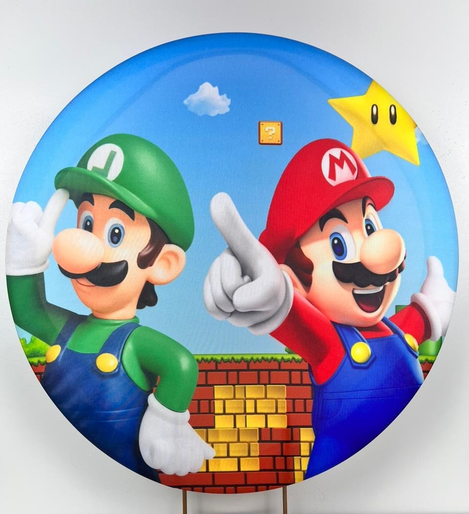 Capa Sublimada Mini Painel Super Mário (50Cm) - Selminha Lokfest