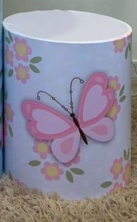Capa Cilindro Sublimada Pequena Jardim das Borboletas - Selminha Lokfest