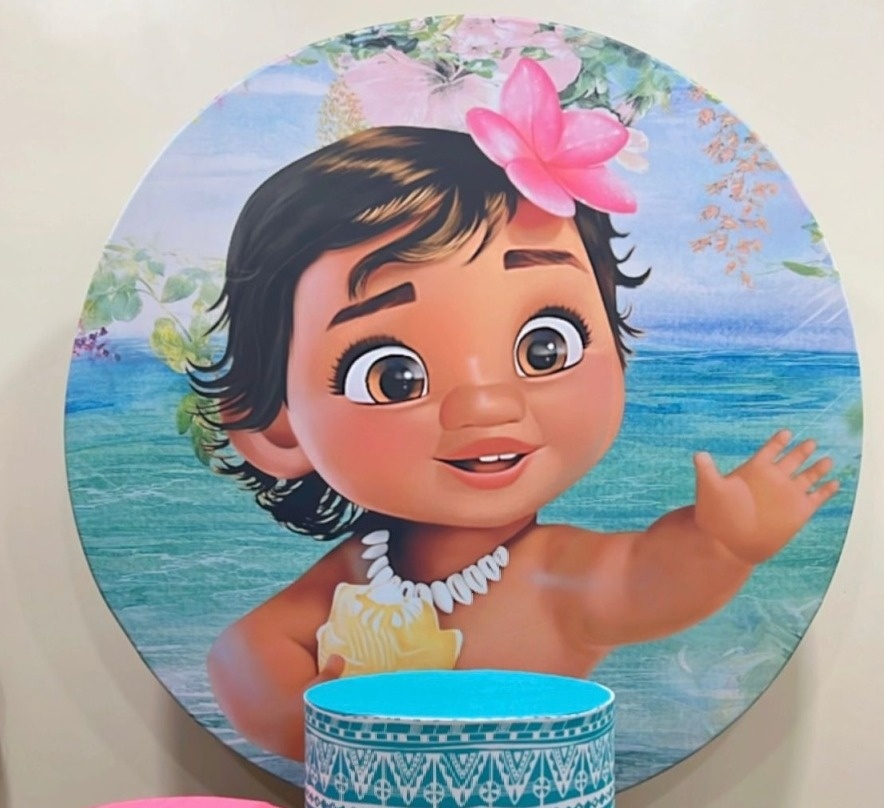 Capa Sublimada Painel Moana Baby (1,50M) - Selminha Lokfest
