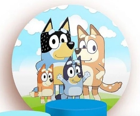Capa Painel Redondo Sublimado Bluey (1.50M) - Selminha Lokfest