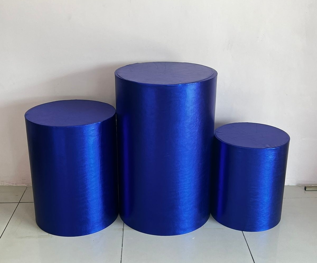 Trio Capas de Cilindros Metalizadas Azul - Selminha Lokfest
