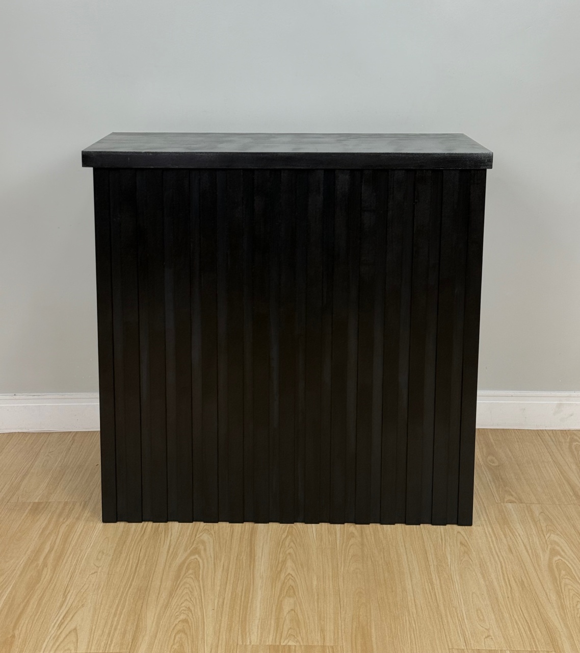 Mesa Cômoda Ripada Preta Mdf (80Cm) - Selminha Lokfest